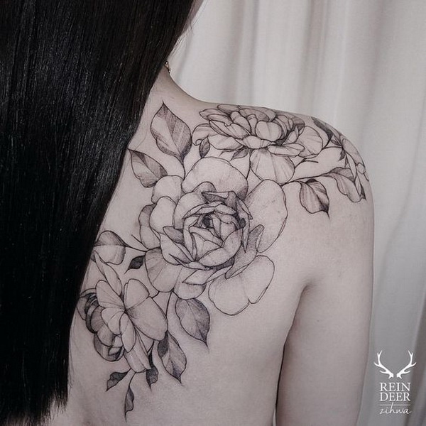 600x600 Beautiful Flower Tattoo Designs - Flower Tattoo Drawings