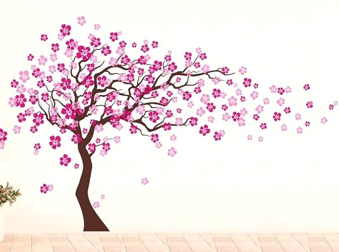 672x500 Japanese Blossom Tree Japanese Cherry Blossom Artificial Tree - Flower Tree Drawing