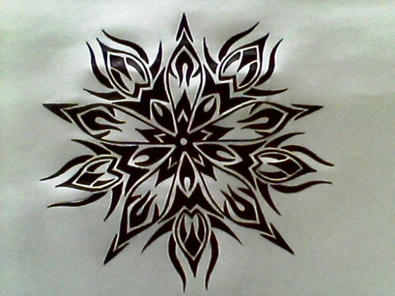 800x600 Flower Tribal Drawing At Com Free For Personal Us On Tribal Tattoo - Flower Tribal Drawing