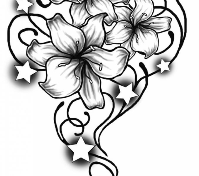 678x600 tribal flower drawings flower tribal drawing tribal flower drawing - Flower Tribal Drawing