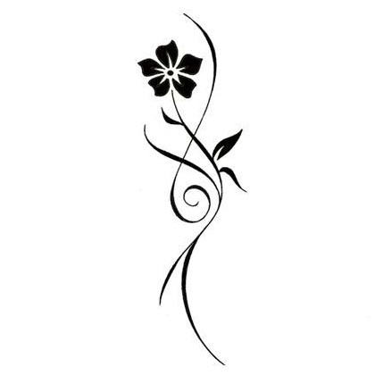 420x420 Tribal Flower Tattoo Drawing Tattoo Ideas - Flower Tribal Drawing