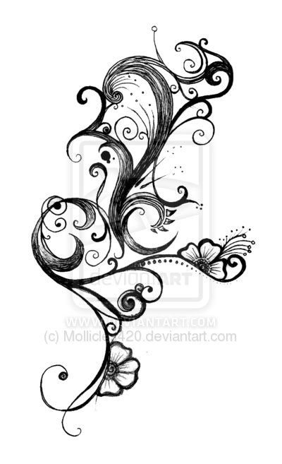 400x657 Tribal Flower Tattoos Tattoos Drawings How To Draw A Tribal - Flower Tribal Drawing
