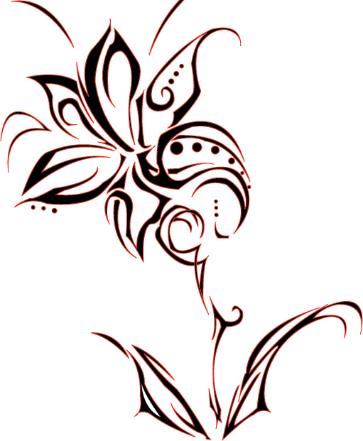 511x621 Best Tribal Flower Tattoo Designs Tattoo Ideas - Flower Tribal Drawing