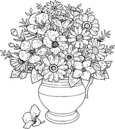 236x265 Best Sketches Of Flowers In A Vase Images Flower Drawings - Flower Vase Drawing