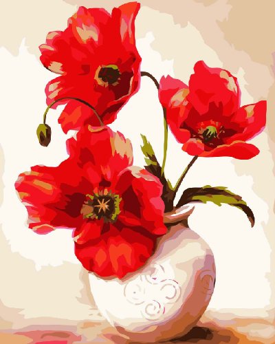 400x500 Diy Oil Painting, Paint - Flower Vase Drawing