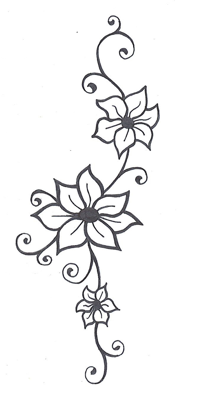 690x1366 easy to draw flower vines and flowering vines drawing flower vine - Flower Vine Drawing