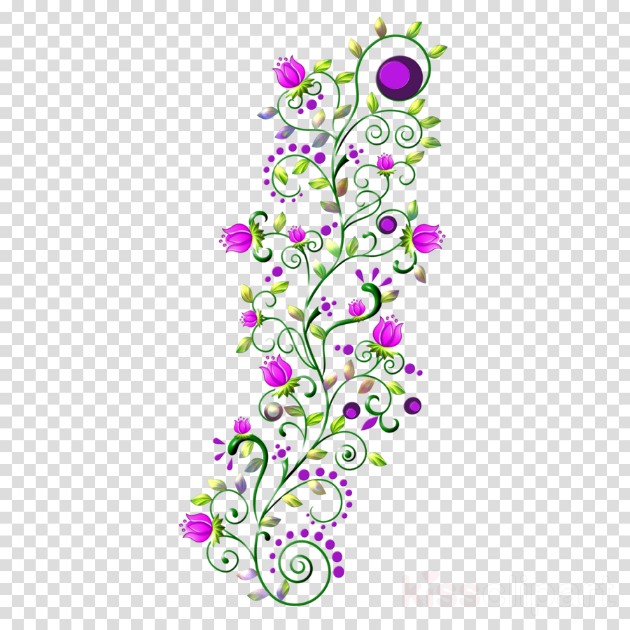900x900 Flower, Vine, Drawing, Transparent Png Image Clipart Free Download - Flower Vine Drawing