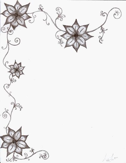424x549 Flowers Vines Design Graphics Images - Flower Vine Drawing