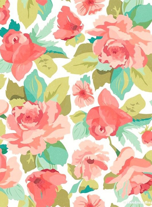 500x679 background, colors, cute, drawing, floral, flowers, girly, pastel - Flower Wallpaper Drawing