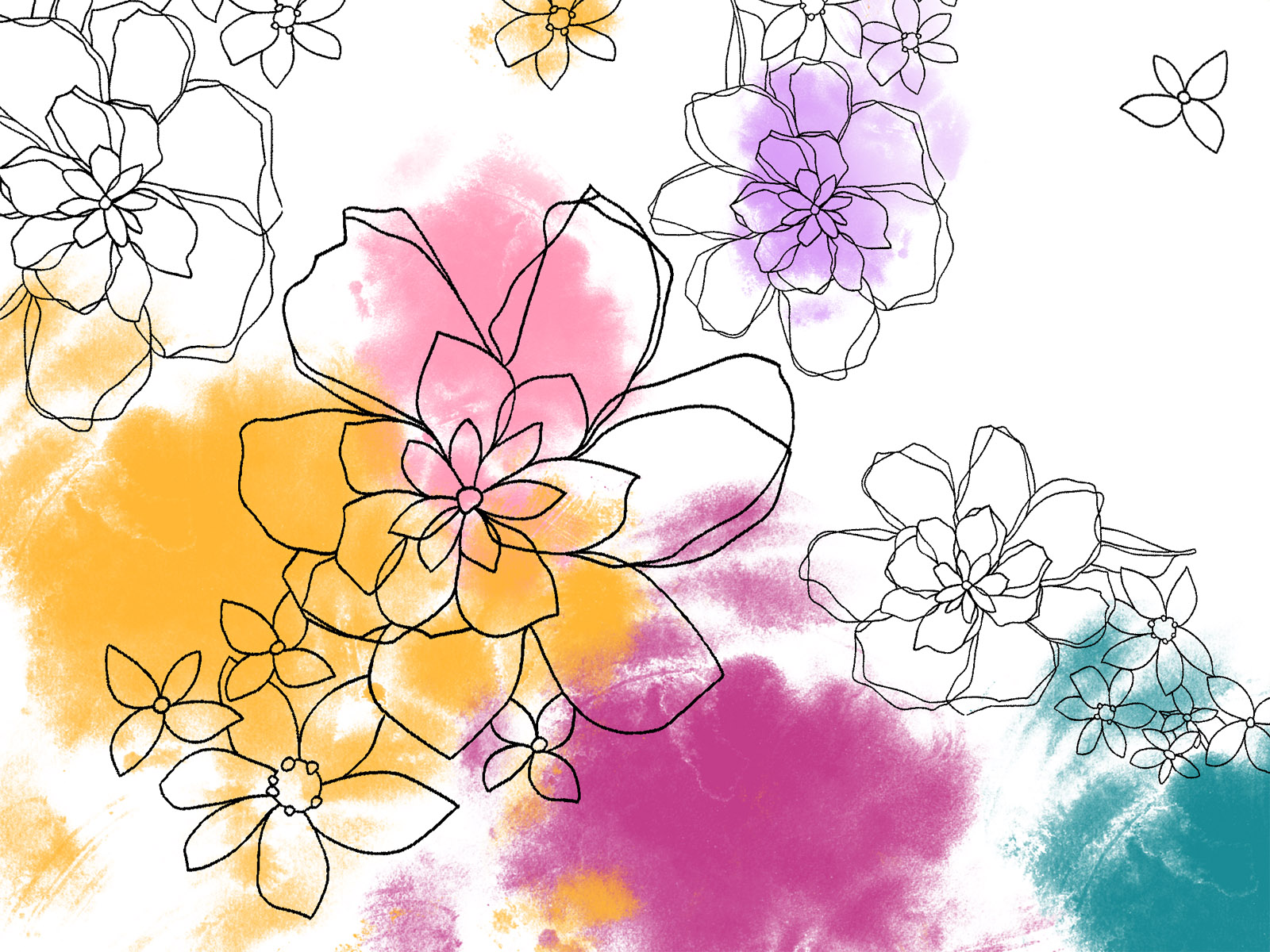 Flower Wallpaper Drawing at Explore collection of