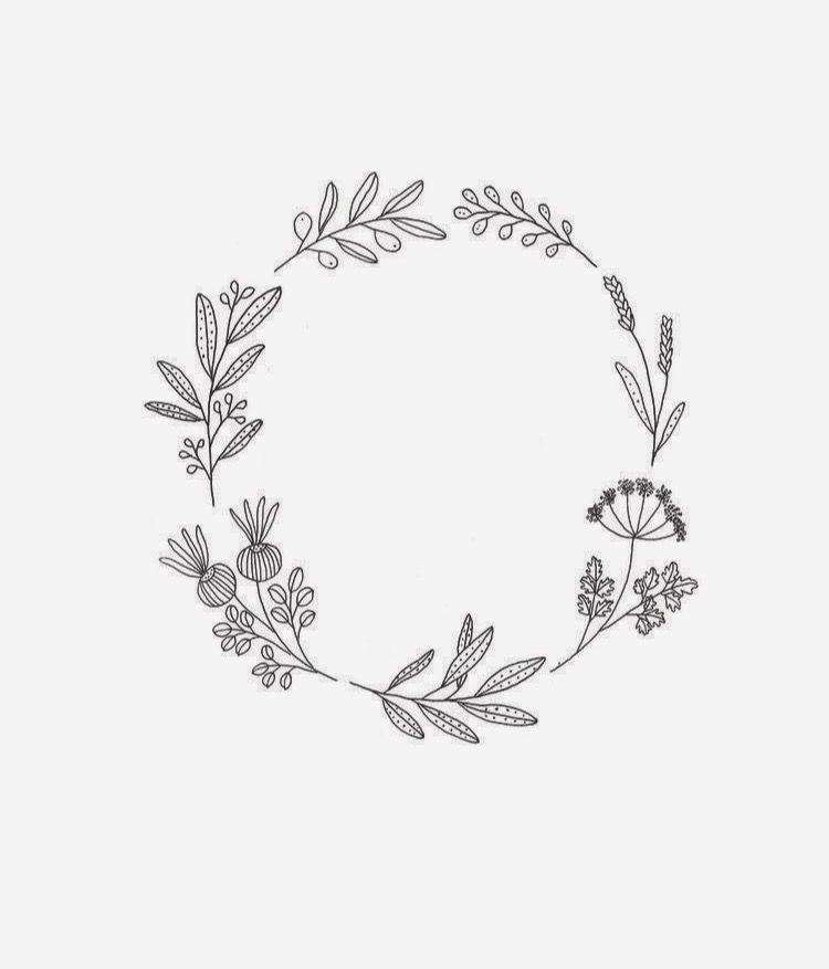 Flower Wreath Drawing at PaintingValley.com | Explore collection of ...