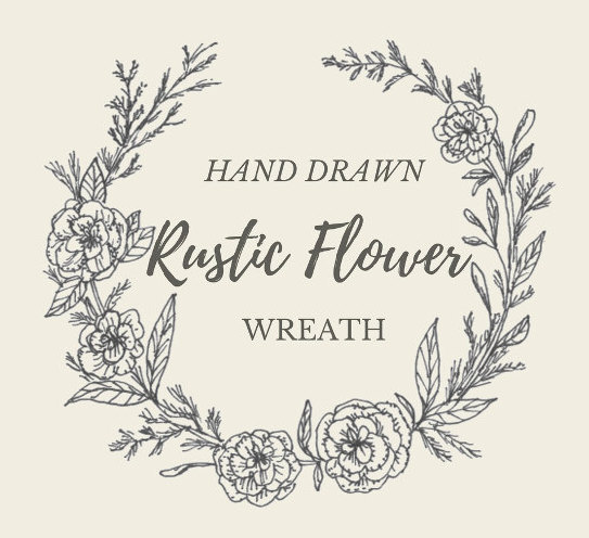 543x496 Hand Lettering How To Draw Hands - Flower Wreath Drawing