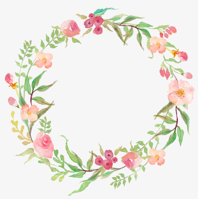 650x653 Drawing Circular Wreath Flower, Watercolor, Ring Png Image - Flower Wreath Drawing