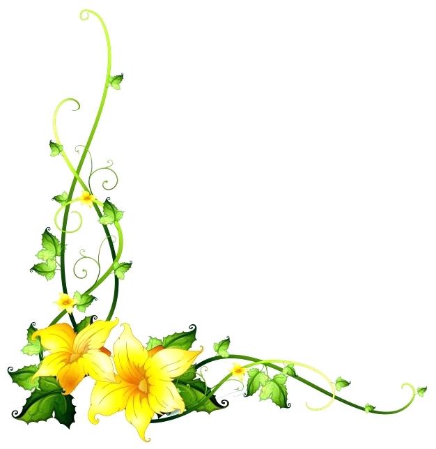 626x644 Free Flower Vine Clipart Great Free Clipart, Silhouette - Flowers And Vines Drawing