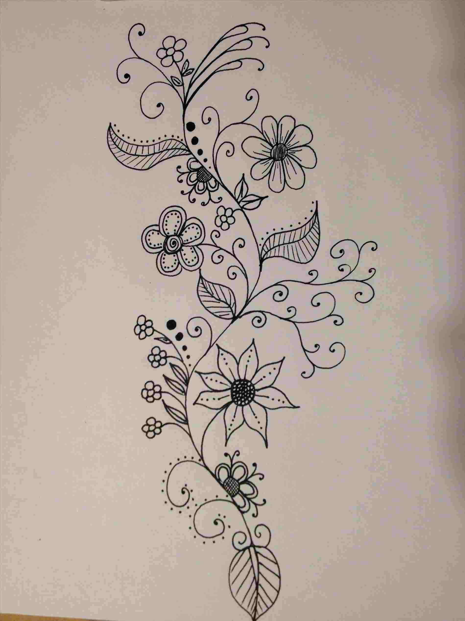 1899x2533 Pencil Drawings Of Flowers And Vines - Flowers And Vines Drawing
