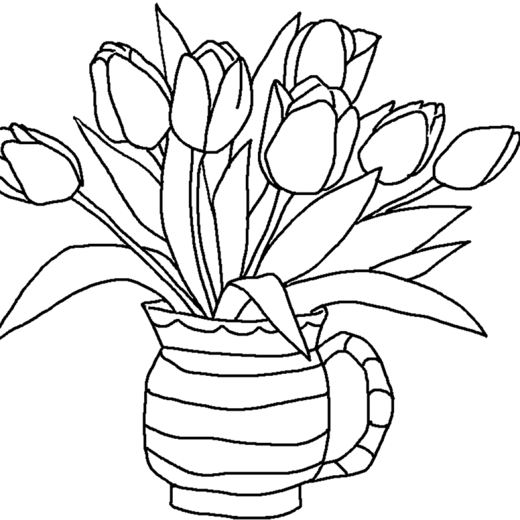 1024x1024 Flowers To Draw For Kids - Flowers For Kids Drawing