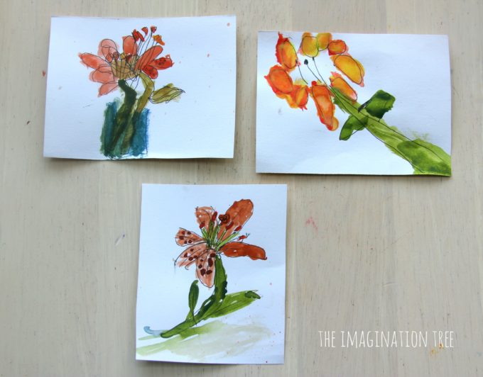 680x532 invitation to examine and draw flowers - Flowers For Kids Drawing