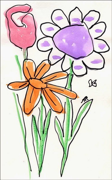 374x600 Kids Drawing Flowers - Flowers For Kids Drawing