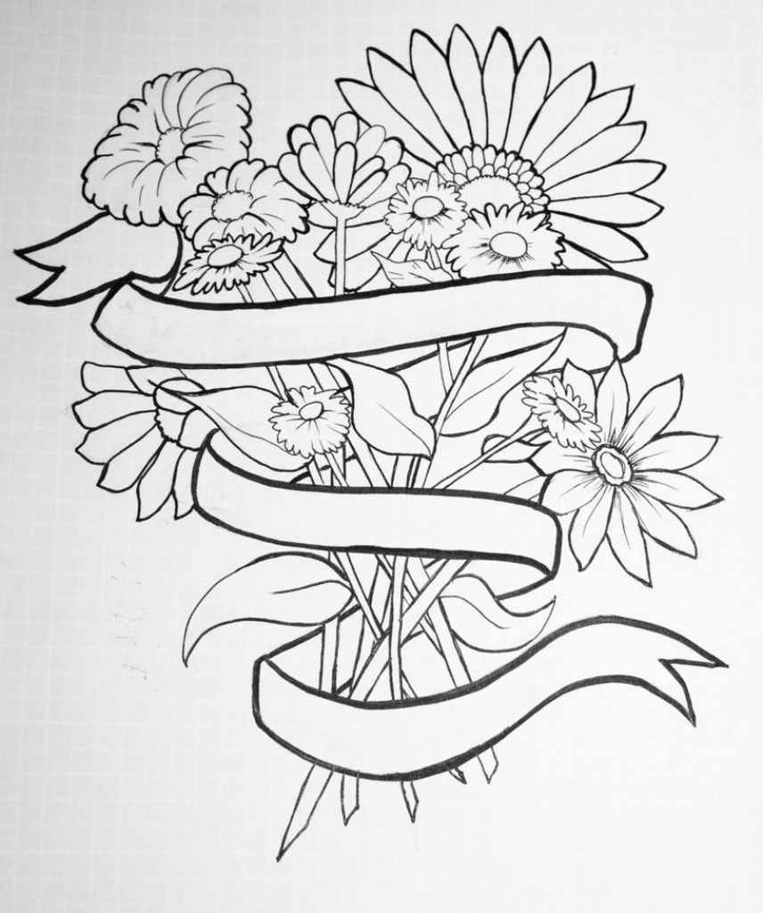 856x1024 Pictures Best Flowers Images For Drawing - Flowers Tumblr Drawing