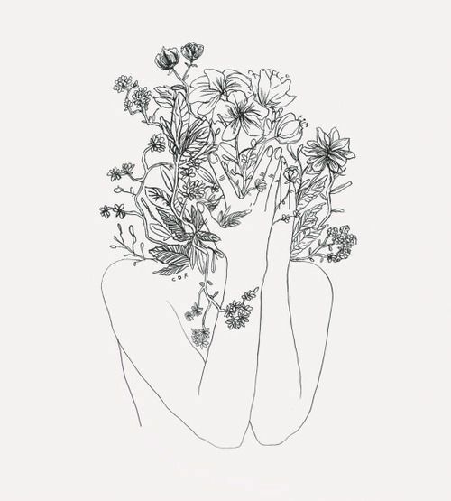 500x555 Flowers Tumblr Drawing Amarilisflower Ml - Flowers Tumblr Drawing