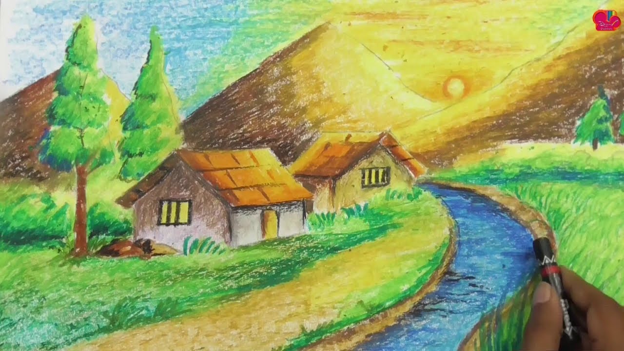 Flowing River Drawing at PaintingValley.com | Explore collection of