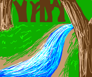 300x250 Flowing River Drawing - Flowing River Drawing