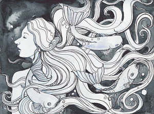 300x223 Flowing Water Drawings Fine Art America - Flowing Water Drawing