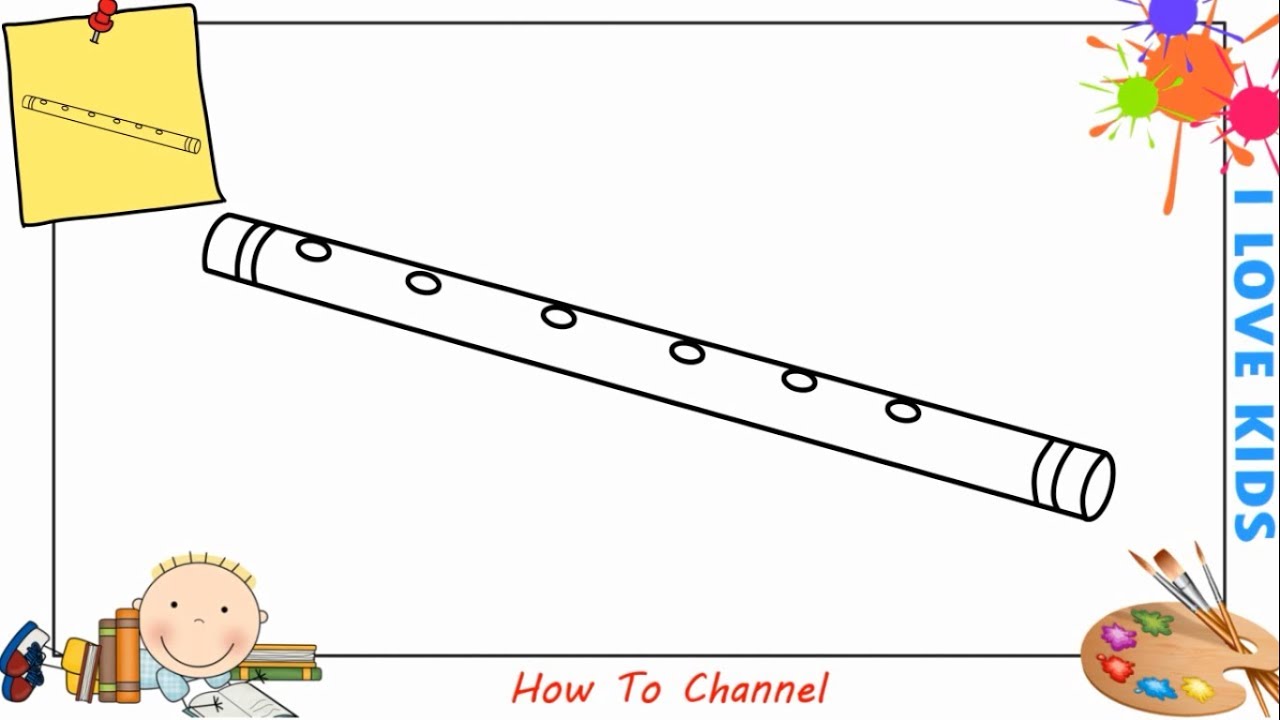 Флейта рисунок для детей 3 класса