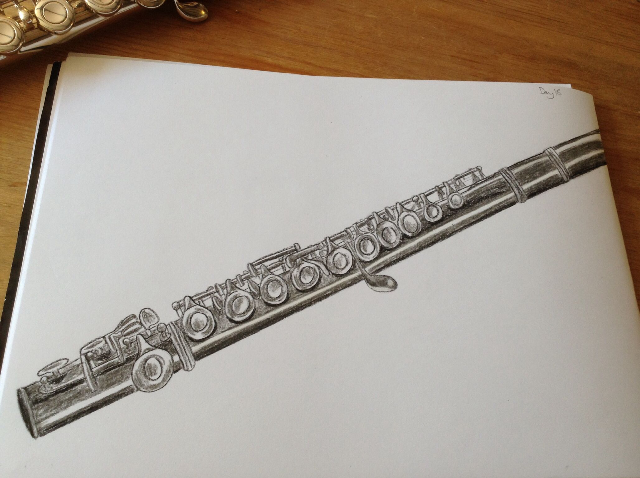 2056x1536 charcoal drawing of a flute drawing drawings, flute drawing - Flute Drawing