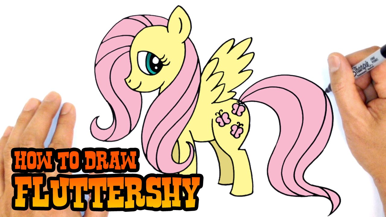 1280x720 How To Draw Fluttershy My Little Pony - Fluttershy Drawing