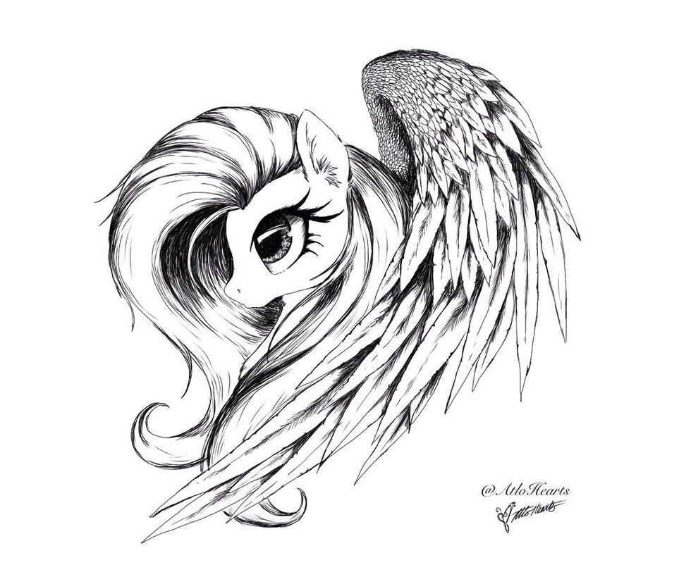 963x829 Fluttershy Drawing - Fluttershy Drawing