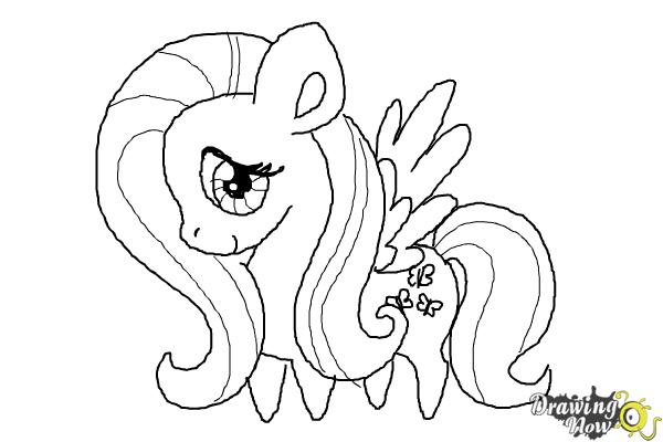 600x400 How To Draw Chibi Fluttershy From My Little Pony Friendship Is - Fluttershy Drawing