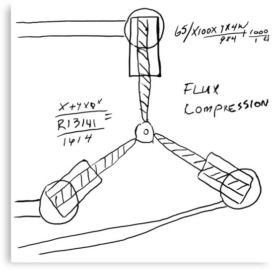 550x545 Flux Capacitor Drawing Canvas Print - Flux Capacitor Drawing