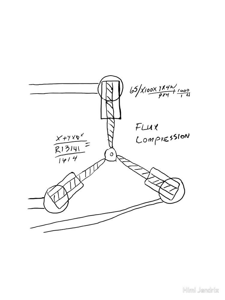 750x1000 Flux Capacitor Drawing Graphic T Shirt Dress - Flux Capacitor Drawing