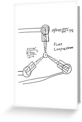 277x415 Flux Capacitor Drawing Greeting Cards - Flux Capacitor Drawing