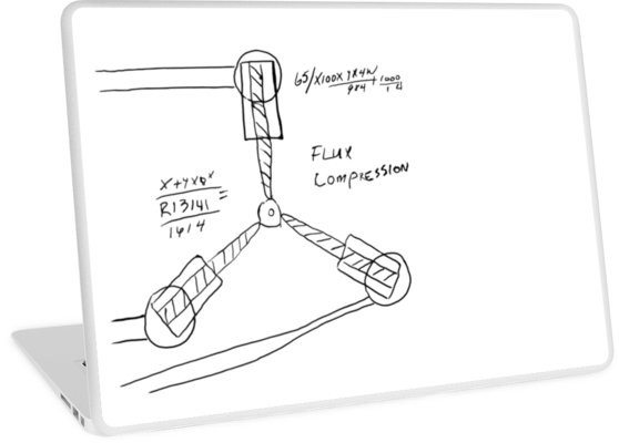 558x400 Flux Capacitor Drawing Laptop Skins - Flux Capacitor Drawing