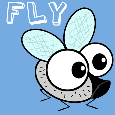 400x400 how to draw cartoon flies with a fly drawing tutorial - Fly Drawing
