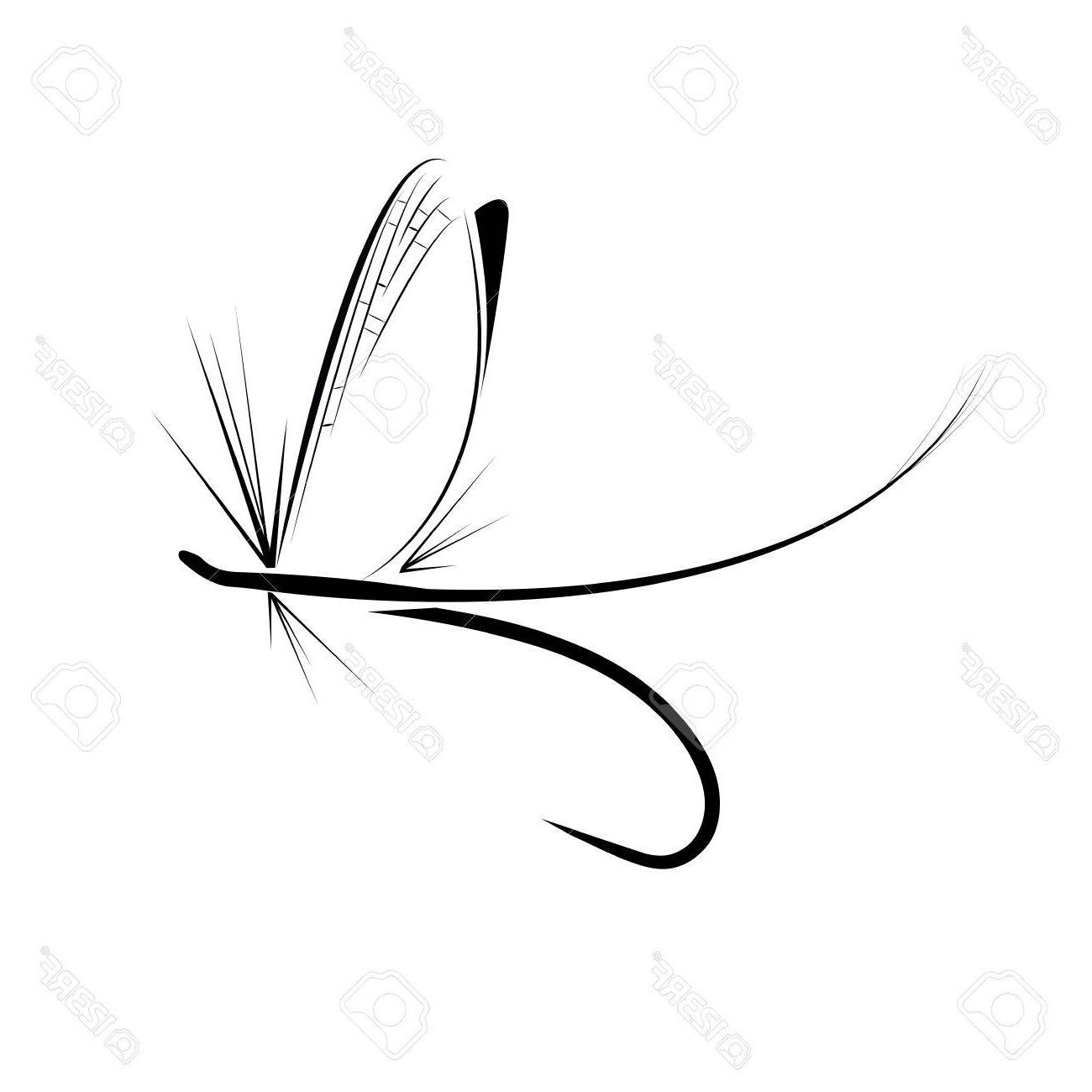 1300x1300 Best Free Fly Fishing Icon On The White Background Drawing - Fly Line Drawing