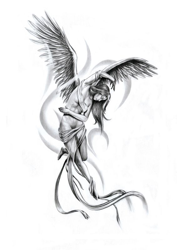 Flying Angel Drawing at Explore collection of