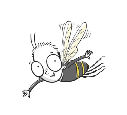 420x379 bee drawing workshop and storytelling session with tony de - Flying Bee Drawing