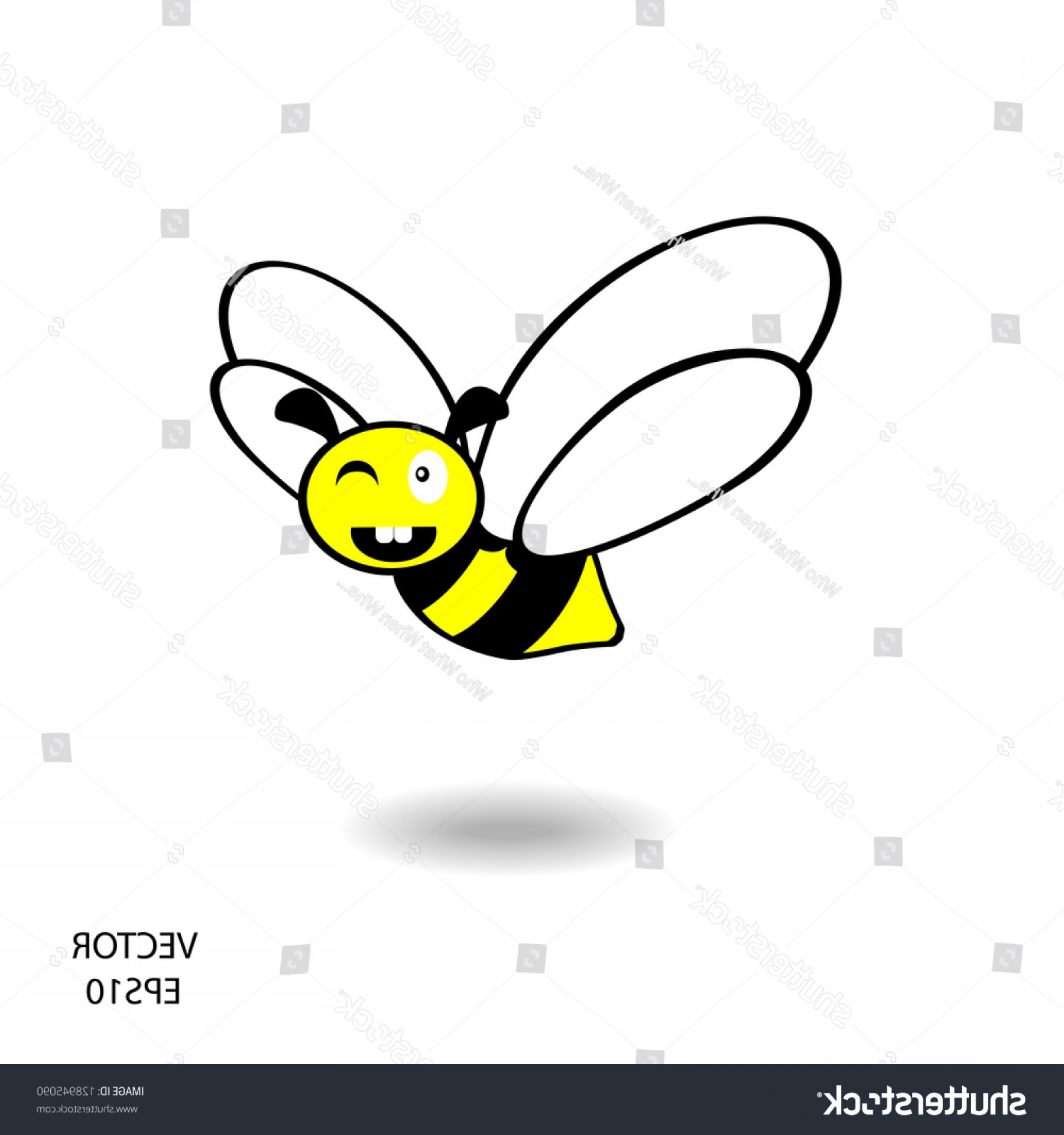 1800x1920 Flying Bee On White Background Iconbee Createmepink - Flying Bee Drawing