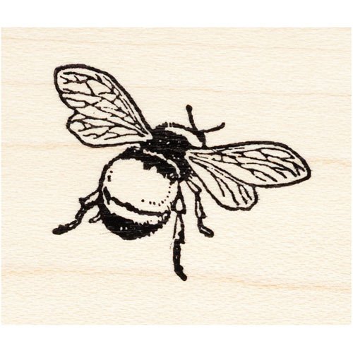 500x500 large flying bumble bee rubber stamp flying bee insect - Flying Bee Drawing