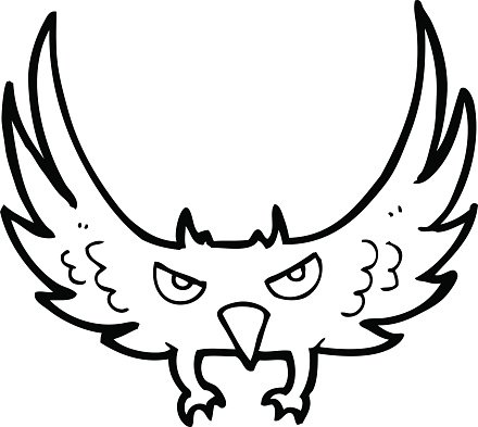440x393 line drawing cartoon flying bird premium clipart - Flying Bird Line Drawing