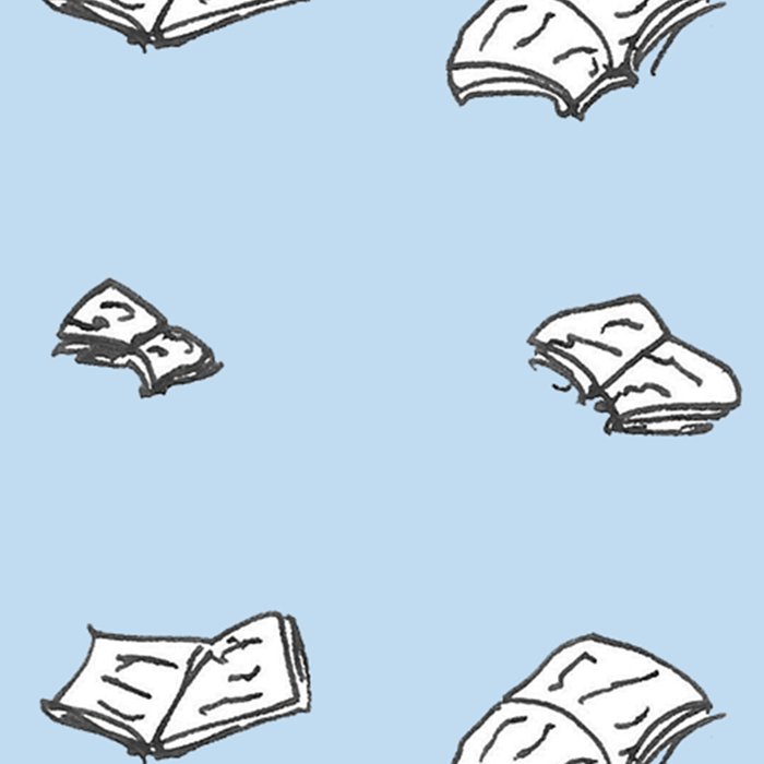 700x700 Flying Books On The Sky Leggings - Flying Books Drawing