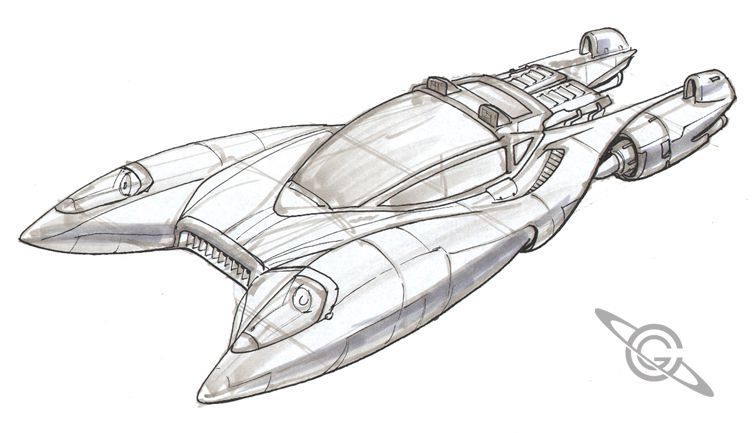755x433 Sky Car Sketch - Flying Car Drawing