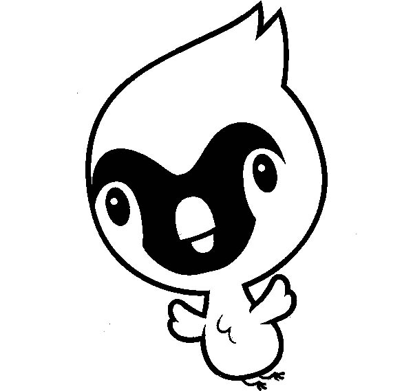 600x569 Cartoon Cute Baby Cardinal Chick Flying Coloring - Flying Cardinal Drawing