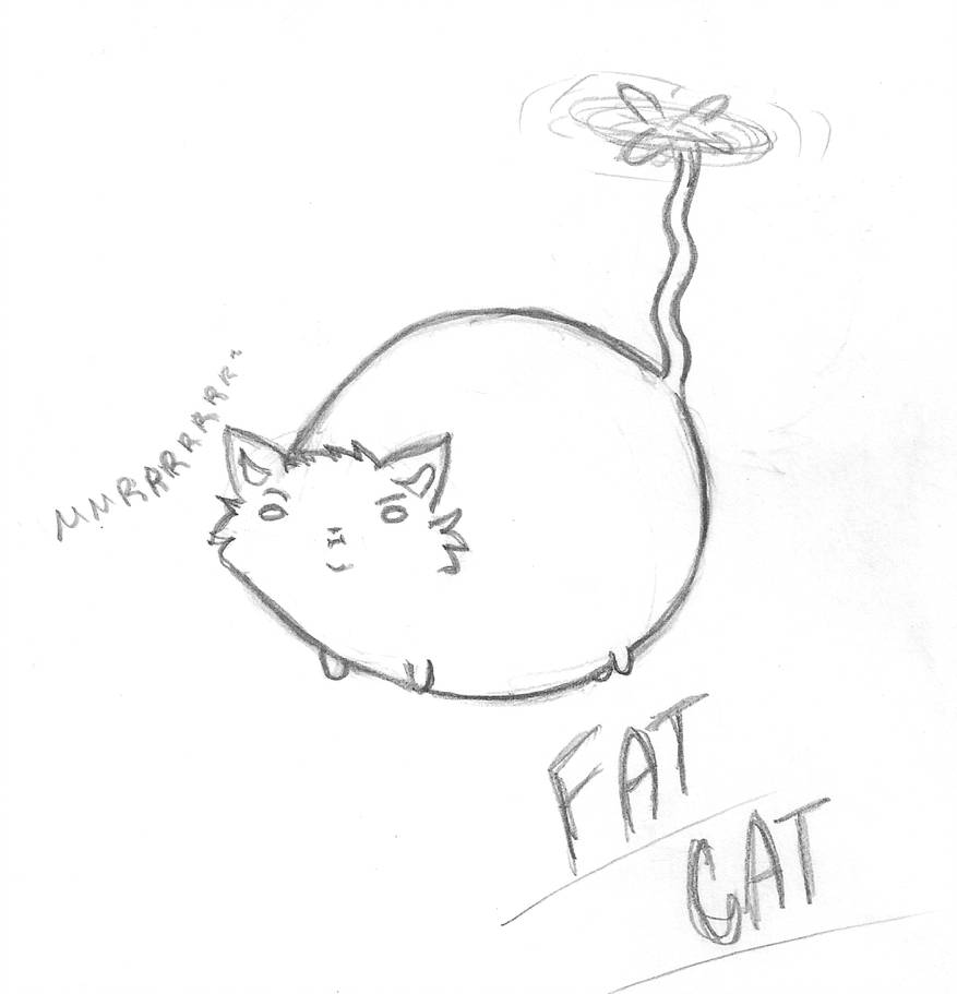 877x911 Fat Flying Cat - Flying Cat Drawing