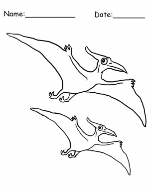305x385 Flying Dinosaur Coloring Sheet Free Printable Coloring Pages - Flying Dinosaurs Drawing