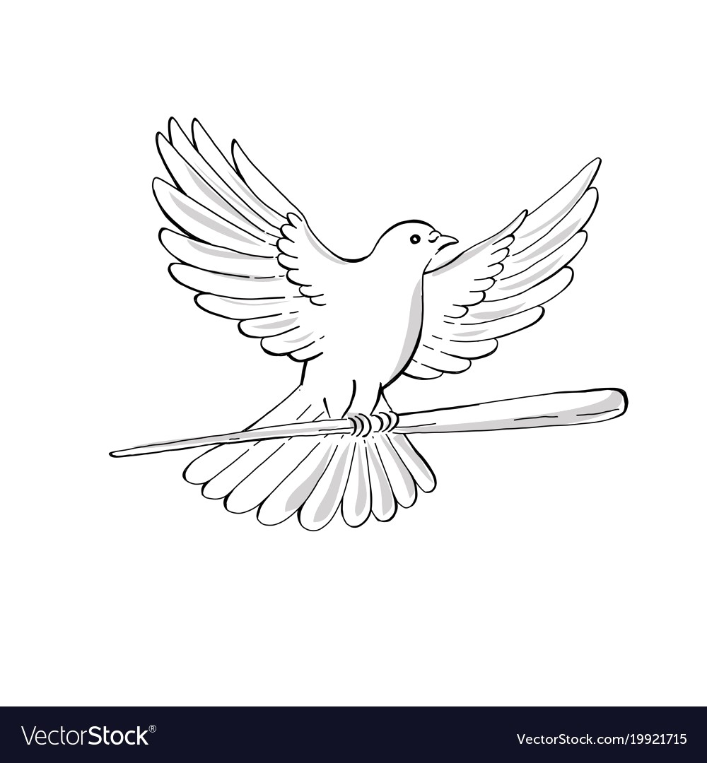 1000x1080 Dove Drawing - Flying Doves Drawing