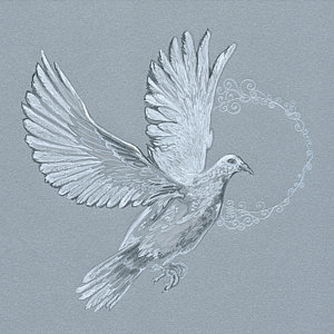 300x300 Flying Dove Drawings Fine Art America - Flying Doves Drawing